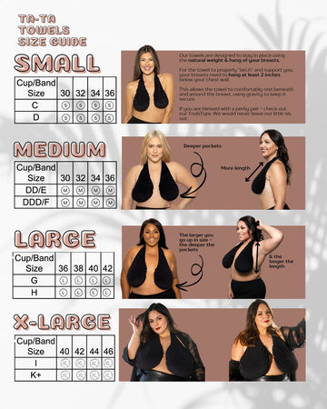 Ta-Ta Towels: Patented Reversible Towel to Stop Boob Sweat | Towel Bra